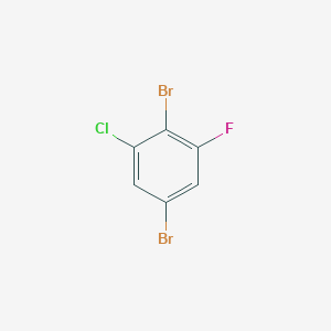 molecular formula C6H2Br2ClF B1388218 2,5-Dibromo-1-chloro-3-fluorobenzene CAS No. 1000572-88-2