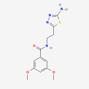 molecular formula C13H16N4O3S B1388219 N-[2-(5-amino-1,3,4-thiadiazol-2-yl)ethyl]-3,5-dimethoxybenzamide CAS No. 1199215-66-1