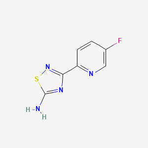 molecular formula C7H5FN4S B13882209 3-(5-Fluoropyridin-2-yl)-1,2,4-thiadiazol-5-amine 