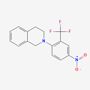 molecular formula C16H13F3N2O2 B1388221 2-[4-Nitro-2-(trifluoromethyl)phenyl]-1,2,3,4-tetrahydroisoquinoline CAS No. 914348-89-3