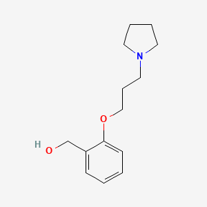 molecular formula C14H21NO2 B13882213 [2-(3-Pyrrolidin-1-ylpropoxy)phenyl]methanol 