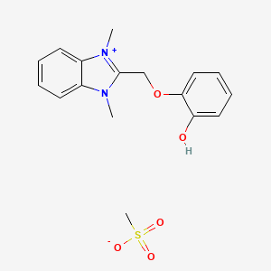 molecular formula C17H20N2O5S B1388224 2-(2-hydroxyphenoxymethyl)-1,3-dimethyl-1H-1,3-benzodiazol-3-ium methanesulfonate CAS No. 202264-28-6