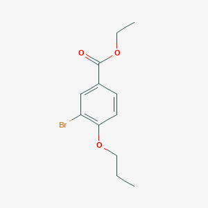 molecular formula C12H15BrO3 B1388225 Ethyl 3-bromo-4-propoxybenzoate CAS No. 860695-33-6