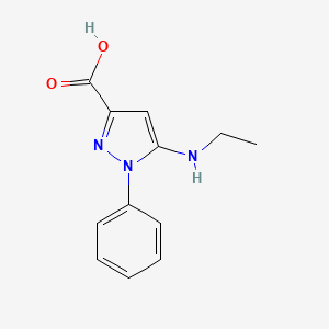 5-(Ethylamino)-1-phenylpyrazole-3-carboxylic acid