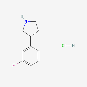 molecular formula C10H13ClFN B1388229 3-(3-Fluorophenyl)pyrrolidine hydrochloride CAS No. 943843-61-6