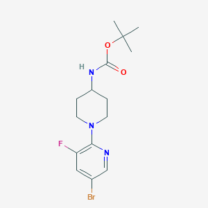 tert-butyl N-[1-(5-bromo-3-fluoropyridin-2-yl)piperidin-4-yl]carbamate