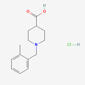 molecular formula C14H20ClNO2 B1388232 1-(2-Methylbenzyl)piperidine-4-carboxylic acid hydrochloride CAS No. 1185303-45-0