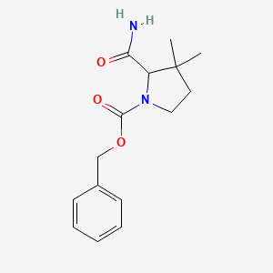 molecular formula C15H20N2O3 B13882340 Benzyl 2-carbamoyl-3,3-dimethylpyrrolidine-1-carboxylate 