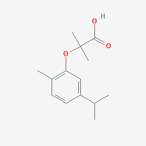 molecular formula C14H20O3 B13882348 2-Methyl-2-(2-methyl-5-propan-2-ylphenoxy)propanoic acid 