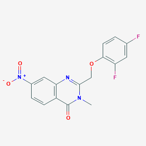 2-[(2,4-Difluorophenoxy)methyl]-3-methyl-7-nitroquinazolin-4-one