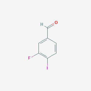 molecular formula C7H4FIO B1388238 3-Fluoro-4-iodobenzaldehyde CAS No. 1003709-57-6