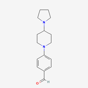 molecular formula C16H22N2O B13882397 4-(4-Pyrrolidin-1-ylpiperidin-1-yl)benzaldehyde 