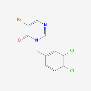 5-Bromo-3-[(3,4-dichlorophenyl)methyl]pyrimidin-4-one