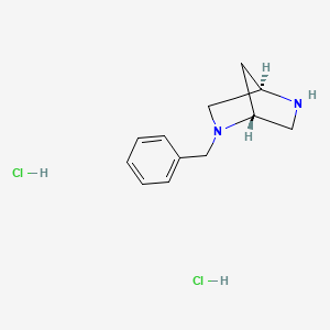 molecular formula C12H18Cl2N2 B1388246 (1R,4R)-2-Benzyl-2,5-diazabicyclo[2.2.1]heptane dihydrochloride CAS No. 1024010-90-9
