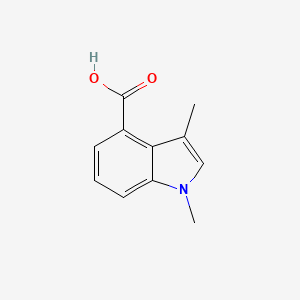 molecular formula C11H11NO2 B13882461 1,3-Dimethylindole-4-carboxylic acid 