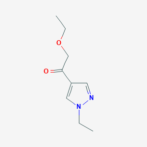 molecular formula C9H14N2O2 B13882485 2-Ethoxy-1-(1-ethylpyrazol-4-yl)ethanone 