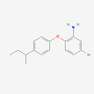 molecular formula C16H18BrNO B1388249 5-Bromo-2-[4-(sec-butyl)phenoxy]aniline CAS No. 946665-20-9