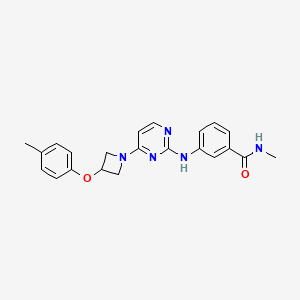 N-methyl-3-[[4-[3-(4-methylphenoxy)azetidin-1-yl]pyrimidin-2-yl]amino]benzamide