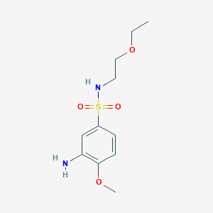 3-amino-N-(2-ethoxyethyl)-4-methoxybenzenesulfonamide