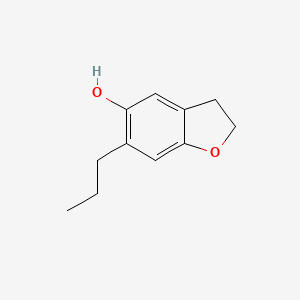 molecular formula C11H14O2 B13882503 6-Propyl-2,3-dihydro-1-benzofuran-5-ol 