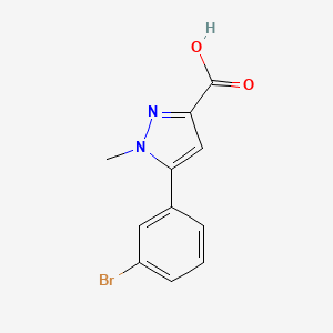 5-(3-Bromophenyl)-1-methylpyrazole-3-carboxylic acid