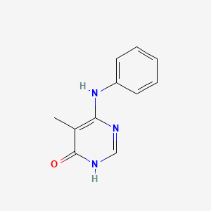 molecular formula C11H11N3O B13882555 5-methyl-6-(phenylamino)pyrimidin-4(3H)-one CAS No. 960299-07-4