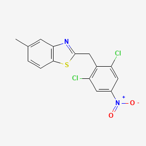 2-[(2,6-Dichloro-4-nitrophenyl)methyl]-5-methyl-1,3-benzothiazole