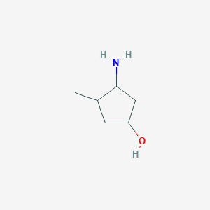 molecular formula C6H13NO B13882603 3-Amino-4-methylcyclopentan-1-ol 