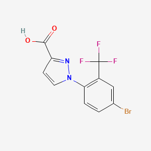 1-[4-Bromo-2-(trifluoromethyl)phenyl]pyrazole-3-carboxylic acid