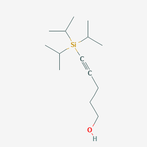 molecular formula C14H28OSi B13882638 4-Pentyn-1-ol, 5-[tris(1-methylethyl)silyl]- 