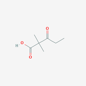 molecular formula C7H12O3 B13882662 2,2-Dimethyl-3-oxopentanoic acid 