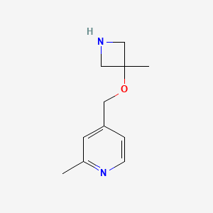 molecular formula C11H16N2O B13882663 2-Methyl-4-[(3-methylazetidin-3-yl)oxymethyl]pyridine 