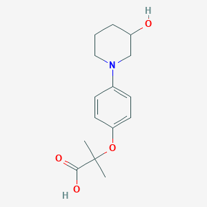 2-[4-(3-Hydroxypiperidin-1-yl)phenoxy]-2-methylpropanoic acid