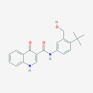 N-[4-tert-butyl-3-(hydroxymethyl)phenyl]-4-oxo-1H-quinoline-3-carboxamide