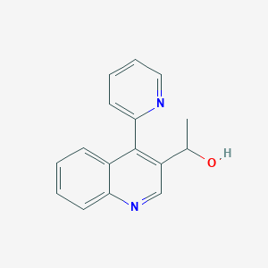 molecular formula C16H14N2O B13882773 1-(4-(Pyridin-2-yl)quinolin-3-yl)ethanol 