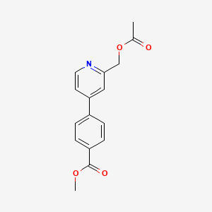 Methyl 4-[2-(acetyloxymethyl)pyridin-4-yl]benzoate