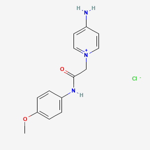 molecular formula C14H16ClN3O2 B1388282 4-Amino-1-[(4-methoxy-phenylcarbamoyl)-methyl]-pyridinium chloride CAS No. 247571-79-5