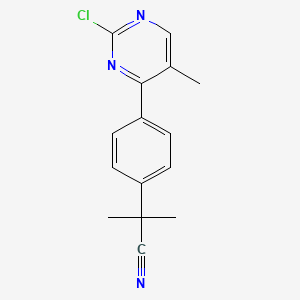 2-(4-(2-Chloro-5-methylpyrimidin-4-yl)phenyl)-2-methylpropanenitrile