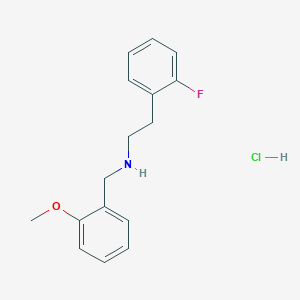 molecular formula C16H19ClFNO B1388291 [2-(2-Fluoro-phenyl)-ethyl]-(2-methoxy-benzyl)-amine hydrochloride CAS No. 1185293-47-3