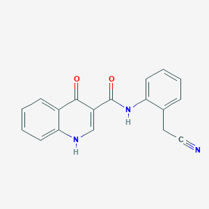 molecular formula C18H13N3O2 B13882919 N-[2-(cyanomethyl)phenyl]-4-oxo-1H-quinoline-3-carboxamide 