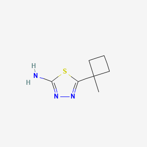 molecular formula C7H11N3S B13882934 5-(1-Methylcyclobutyl)-1,3,4-thiadiazol-2-amine 