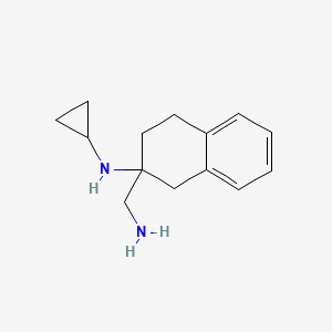 molecular formula C14H20N2 B13882943 2-(aminomethyl)-N-cyclopropyl-3,4-dihydro-1H-naphthalen-2-amine 