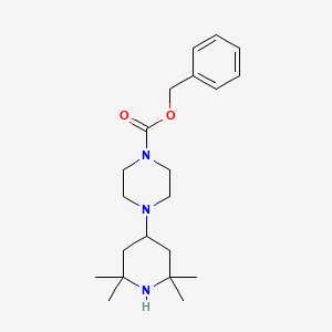 molecular formula C21H33N3O2 B13882996 Benzyl 4-(2,2,6,6-tetramethylpiperidin-4-yl)piperazine-1-carboxylate 