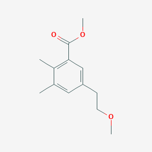 molecular formula C13H18O3 B13883002 Methyl 5-(2-methoxyethyl)-2,3-dimethylbenzoate 