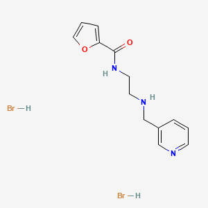 molecular formula C13H17Br2N3O2 B1388303 Furan-2-carboxylic acid {2-[(pyridin-3-ylmethyl)-amino]-ethyl}-amide dihydrobromide CAS No. 1185294-01-2
