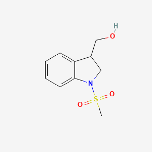 molecular formula C10H13NO3S B13883033 (1-Methylsulfonyl-2,3-dihydroindol-3-yl)methanol 