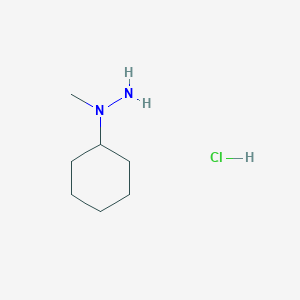 molecular formula C7H17ClN2 B1388305 1-Cyclohexyl-1-methylhydrazine hydrochloride CAS No. 1068976-78-2