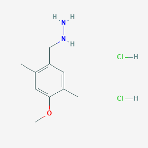 molecular formula C10H18Cl2N2O B1388306 (4-Methoxy-2,5-dimethylbenzyl)hydrazine dihydrochloride CAS No. 887596-54-5