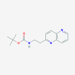 molecular formula C15H19N3O2 B13883074 tert-butyl N-[2-(1,5-naphthyridin-2-yl)ethyl]carbamate 