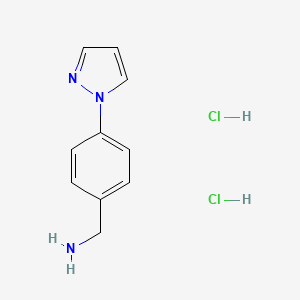 molecular formula C10H13Cl2N3 B1388308 (4-(1H-Pyrazol-1-yl)phenyl)methanamine dihydrochloride CAS No. 1185303-30-3